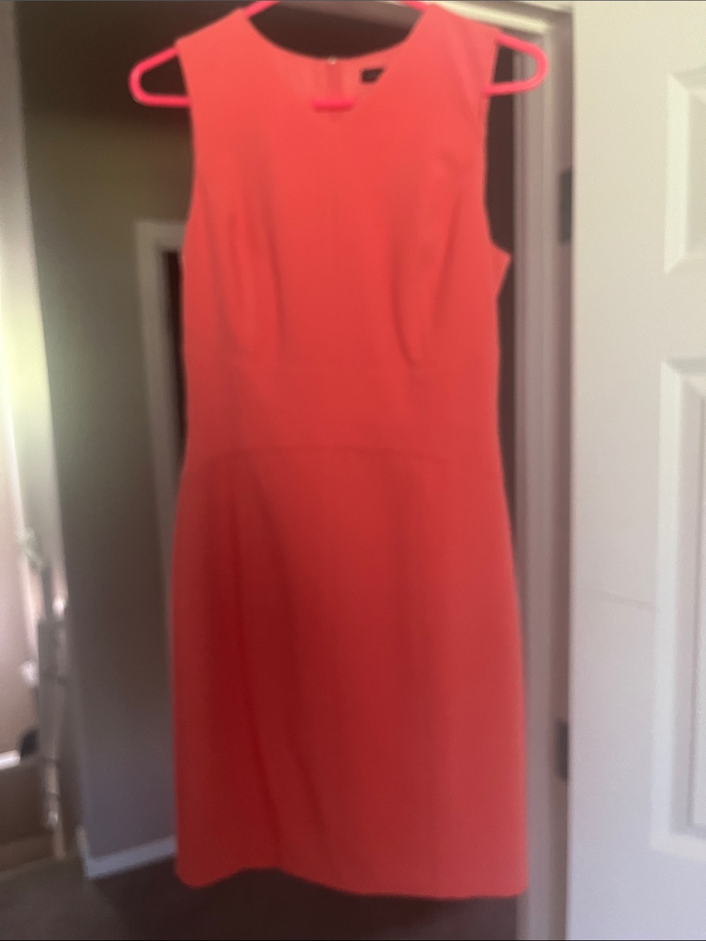 White House Black Market Coral Sheath Dress, size 6